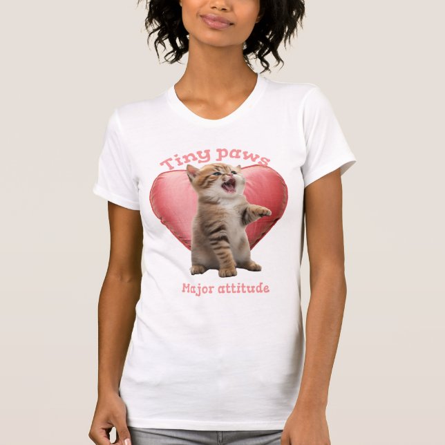 T-shirt Petites pattes, grande attitude (Devant)
