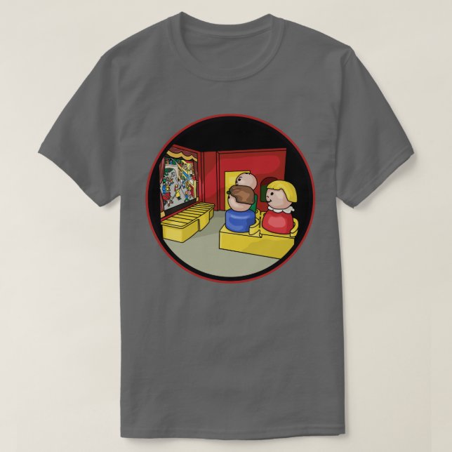 T-shirt Petites Personnes Au Cinéma (Design devant)