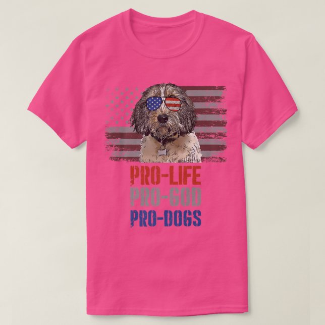 T-shirt Petits Bassets Griffons Vendeen Pro Life Pro God P (Design devant)