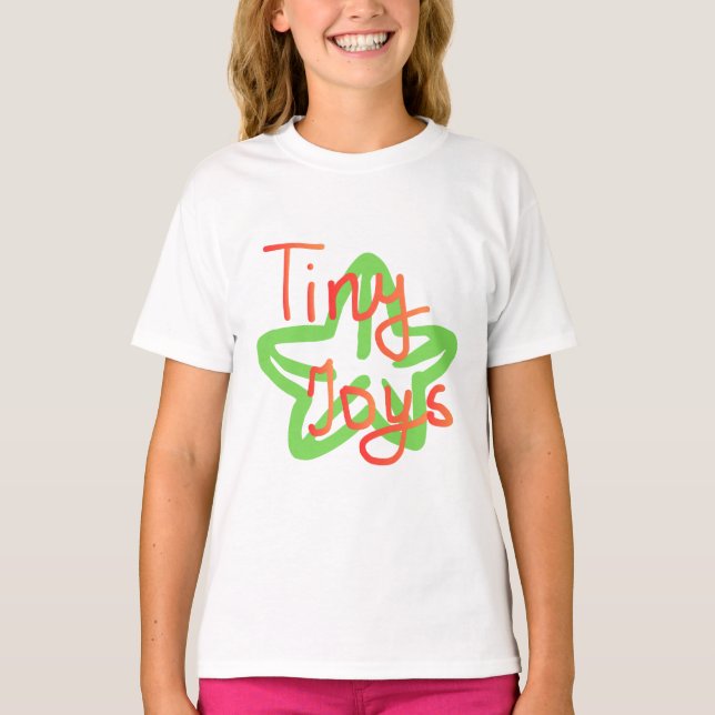 T-shirt Petits Bonheurs | Design lettrage manuel (Devant)