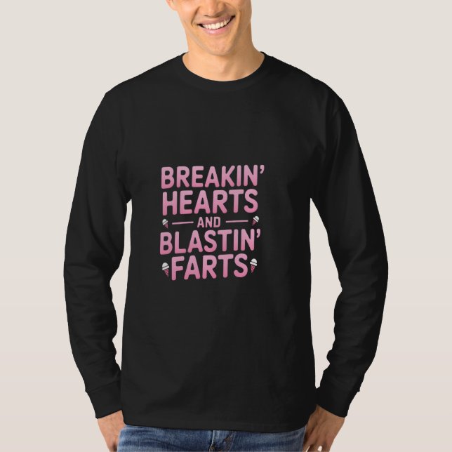 T-shirt Petits Coeurs Et Farts De Bronzant Crème Glacière (Devant)