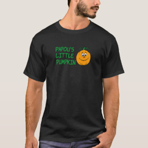 T-shirt Petits-enfants de Papou Little Pumpkin Petit-fils