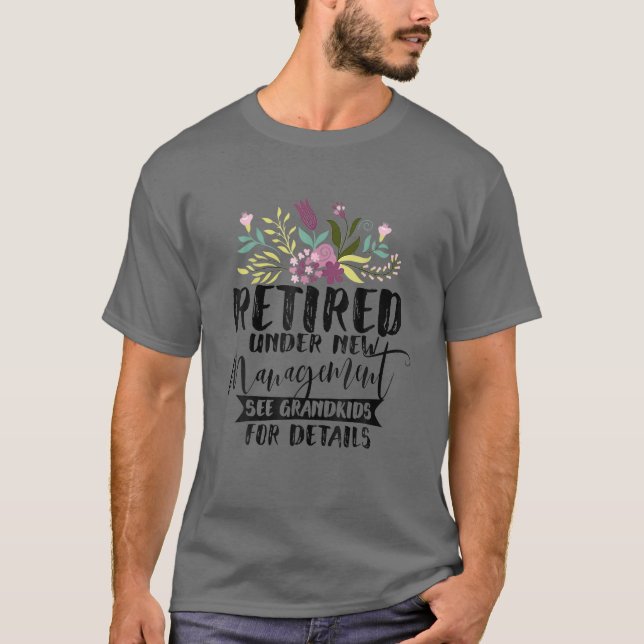 T-shirt Petits-enfants Drôle Retraite (Devant)