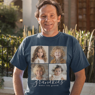 T-shirt Petits-enfants rendent la vie grandiose 4 Collage