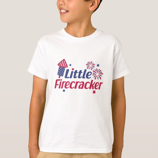 T-shirt Petits Feux d'Artifice 4 Juillet Drôle  (Devant)