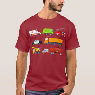 T-shirt Petits garçons Véhicules d'urgence Camions d'hô