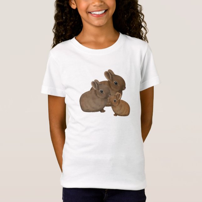 T-Shirt Petits lapins tout fluffys (Devant)