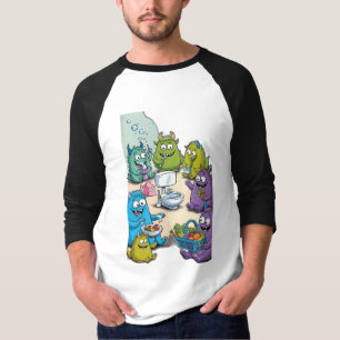 T-shirt Petits monstres inoffensifs faisant des activités