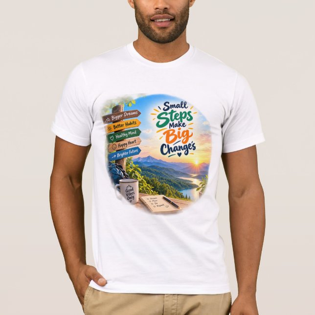 T-shirt Petits Pas Grands Changements (Devant)