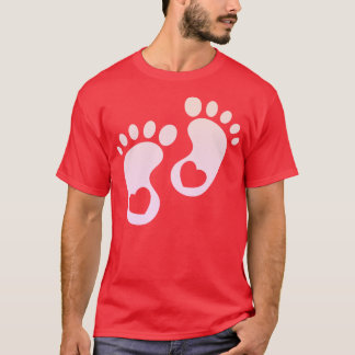 T-shirt Petits pieds bébé naissance jolie grossesse femmes