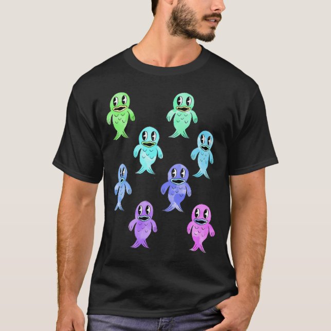T-shirt petits poissons de gésier (Devant)