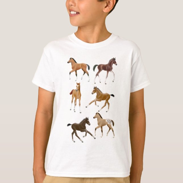 T-shirt Petits poulains mignons (Devant)
