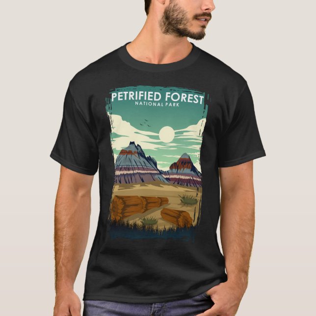 T-shirt Petrified Forest National Park Travel Poster (Devant)