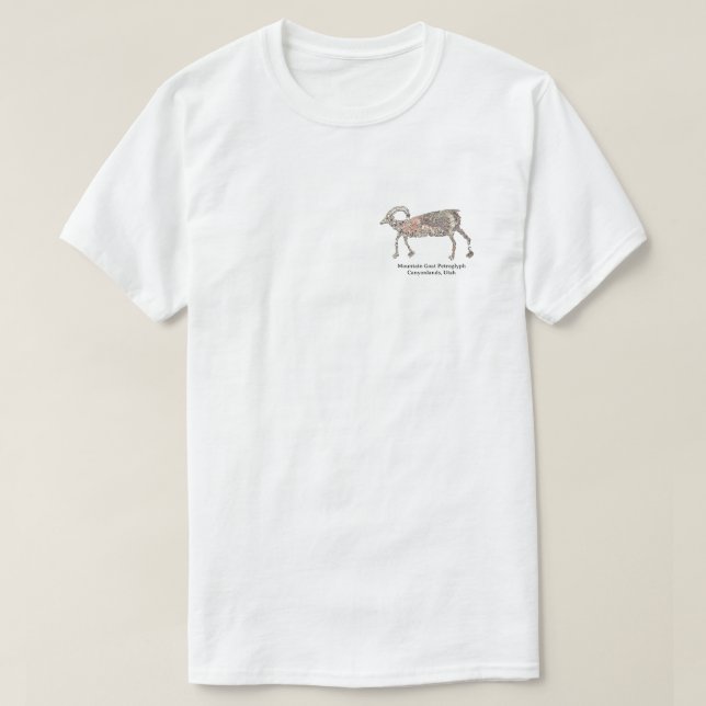 T-shirt Petroglyph, chèvre de montagne (Design devant)