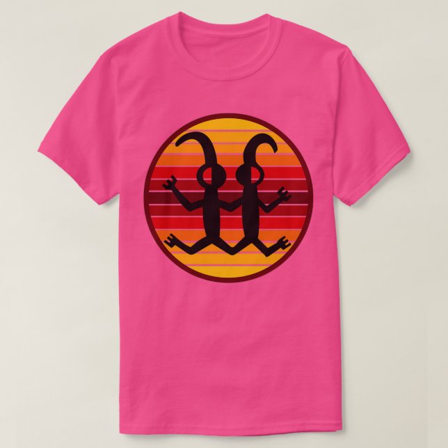 T-shirt Petroglyph Dancing People (Design devant)