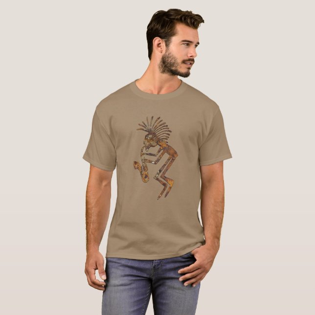 T-shirt Pétroglyphe de joueur de saxophone (Devant entier)