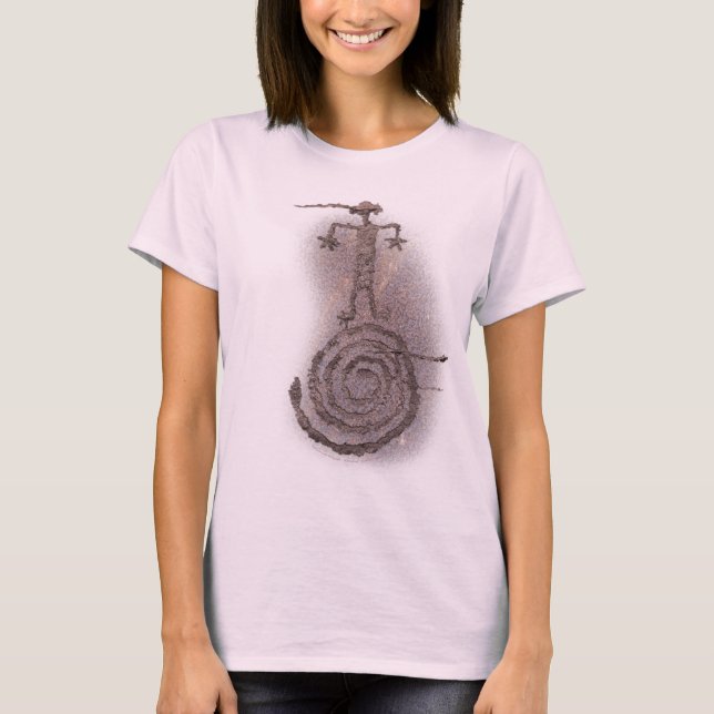 T-shirt Petroglyphe spirale féminine (Devant)