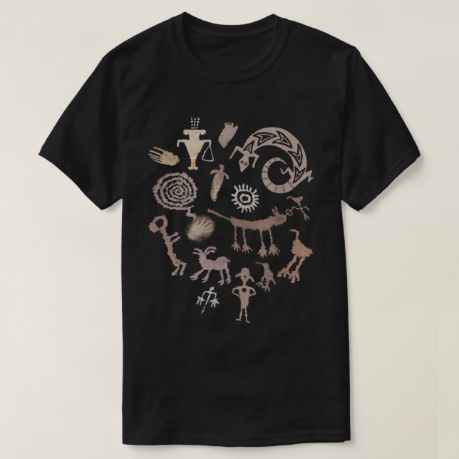T-shirt Petroglyphes multiples (Design devant)