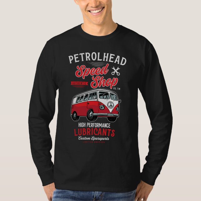T-shirt Pétrolhead Speed Shop Lubrifiant haute performance (Devant)
