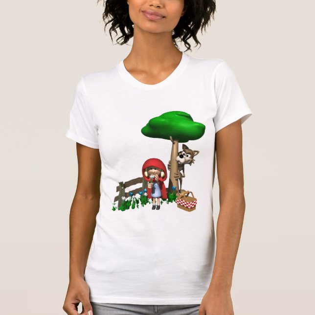 T-shirt Peu de dessus rouge de capuchon (Devant)