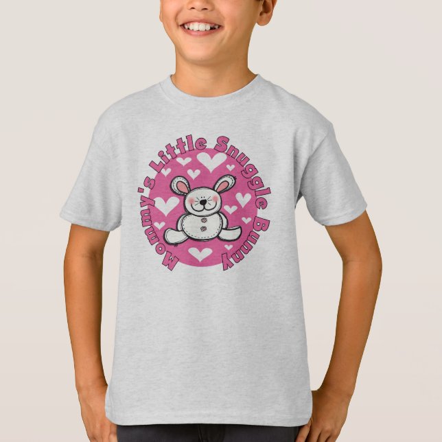 T-shirt Peu de lapin du câlin de la maman (Devant)