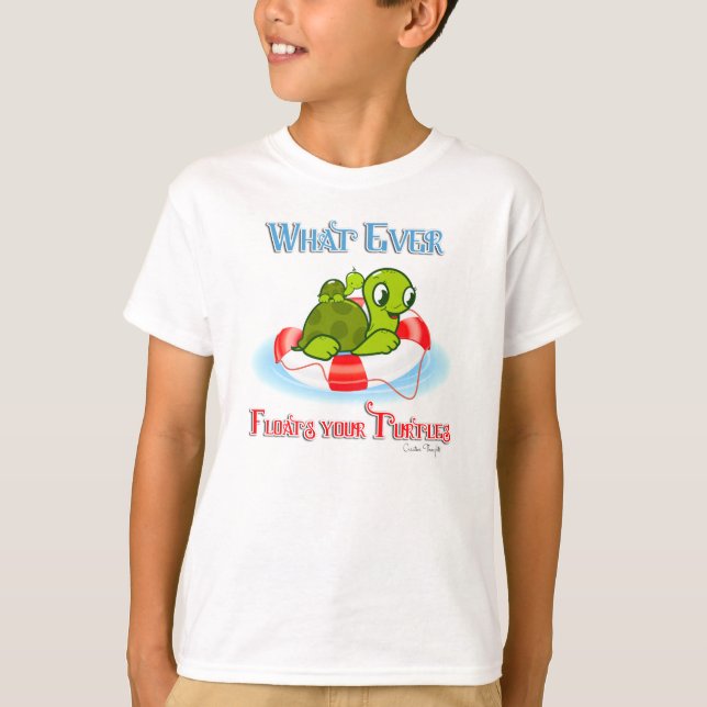T-shirt Peu importe ce qui flotte vos tortues 2 (Devant)