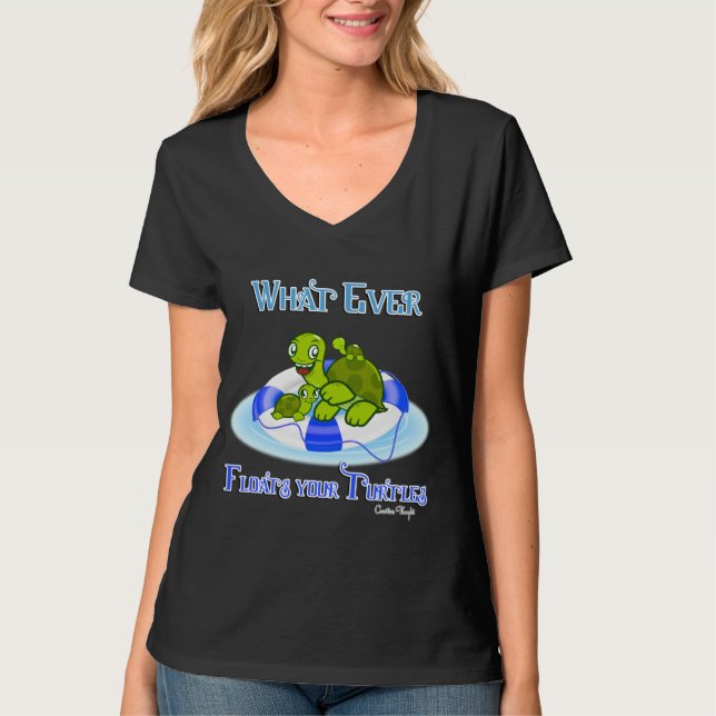 T-shirt Peu importe ce qui flotte vos tortues 3 (Devant)
