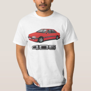 T-shirt Peugeot 405 SRi + badge modèle, rouge, do-it-yours