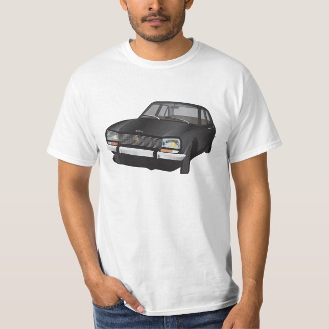 T-shirt Peugeot 504 (noir) (Devant)