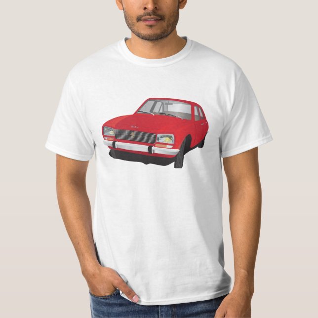 T-shirt Peugeot 504 (rouge) (Devant)