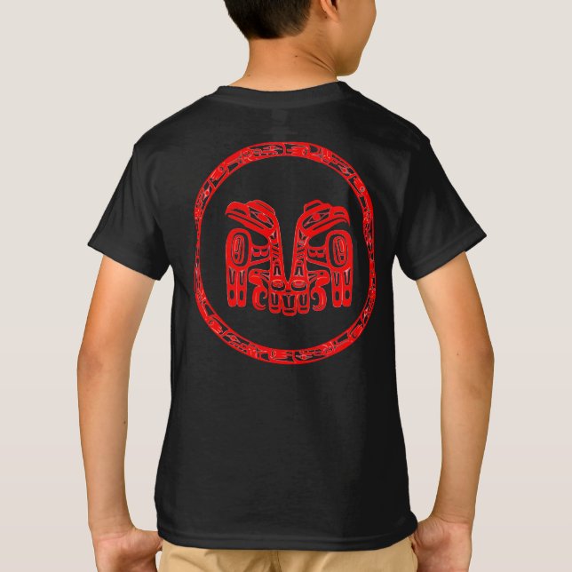 T-shirt Peuple Haida Autochtone Canada Indigène Double Aig (Dos)