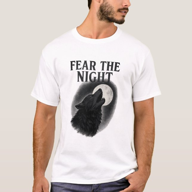 T-shirt Peur de la nuit Effrayant Halloween Graphic Tee (Devant)