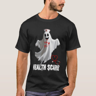 T-shirt Peur de la santé Coeur de pilonner fantôme infirmi
