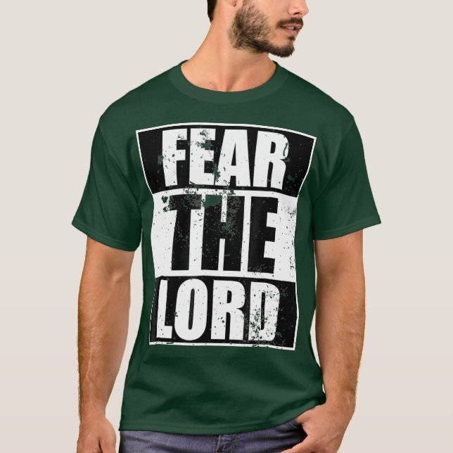 T-shirt Peur Le Seigneur Cool Christian Drôle Cadeaux Homm (Devant)