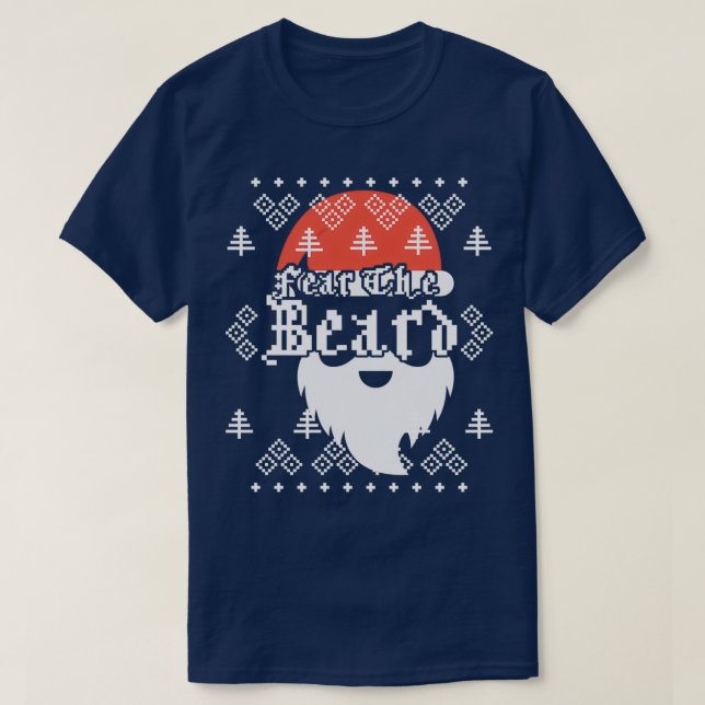 T-shirt Peur L'Ours Père Noël Barbe Noël Plaisanterie Cla (Design devant)