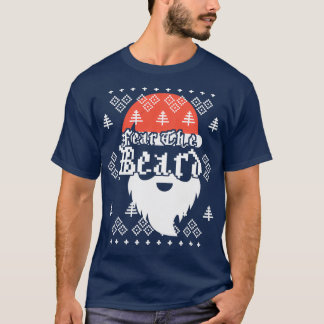 T-shirt Peur L'Ours Père Noël Barbe Noël Plaisanterie Cla