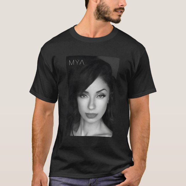 T-shirt Peut approcher le noir blanc (Devant)