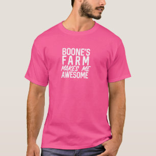 T-shirt Peut Contenir Boone, Ferme Funny Vin Alcool