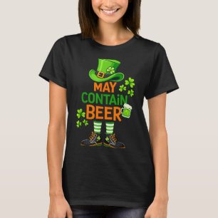 T-shirt Peut contenir de la bière humour drôle de la Saint