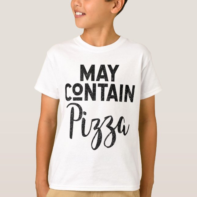 T-shirt Peut Contenir Pizza Funny Pizza Plat Profond Amate (Devant)
