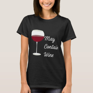 T-shirt peut contenir vin drôle chemise à boire