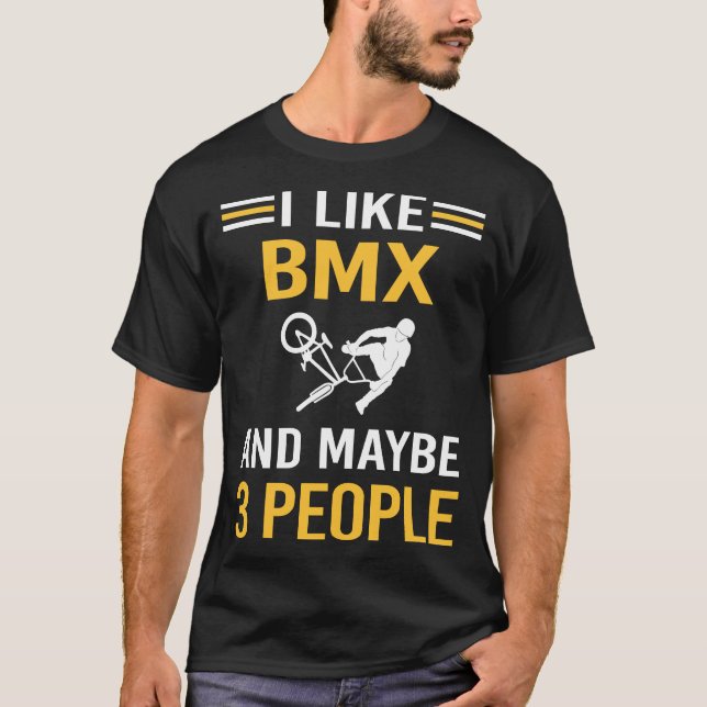 T-shirt Peut-être 3 personnes BMX (Devant)