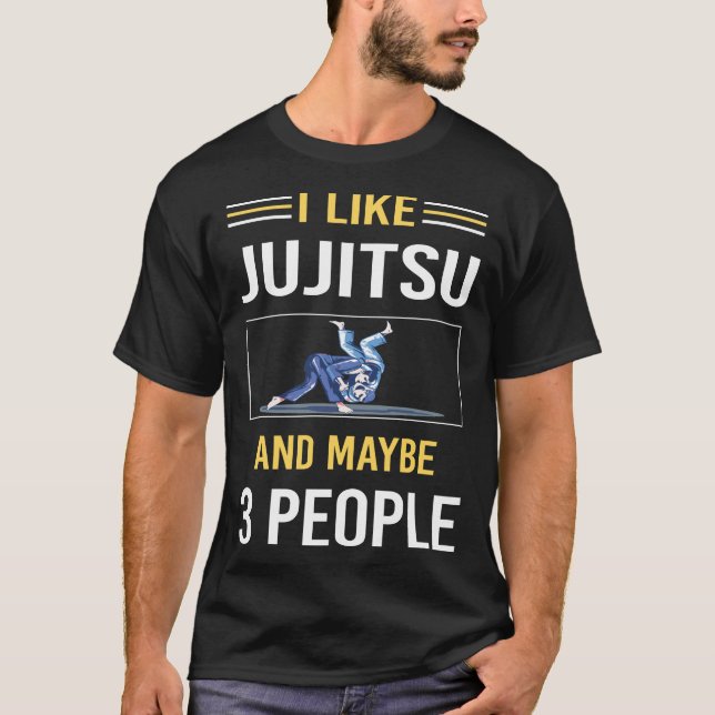 T-shirt Peut-Être 3 Personnes Jujitsu Ju Jitsu Jiujitsu Ji (Devant)