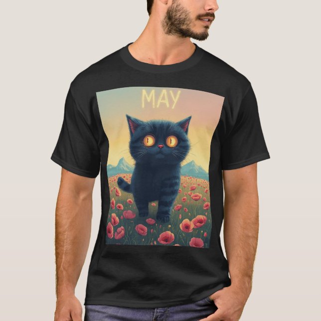 T-shirt Peut-être Dreamwalk – Géant Chat dans le champ de  (Devant)