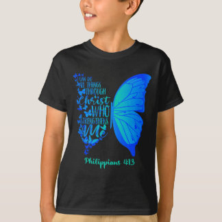 T-shirt Peut faire des choses par le Christ qui fortifie l