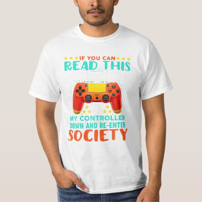 T-shirt Peut Lire Ce Jeu Vidéo Drôle (Devant)