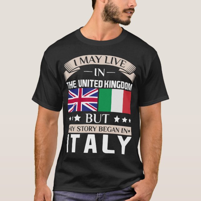 T-shirt Peut vivre dans l'histoire BRITANNIQUE a commencé (Devant)