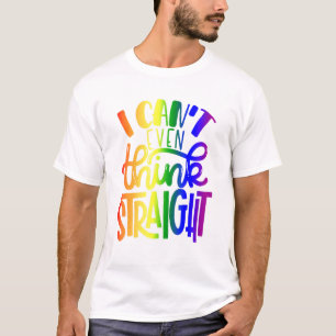 T-shirt Peux Même Penser Droite Lgbtq Bisexual Drapeau Gay