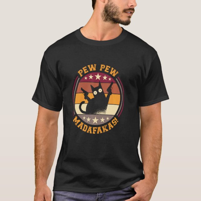 T-shirt Pew Madafakas Chats Top Draps d'été Pyjamas Pe (Devant)