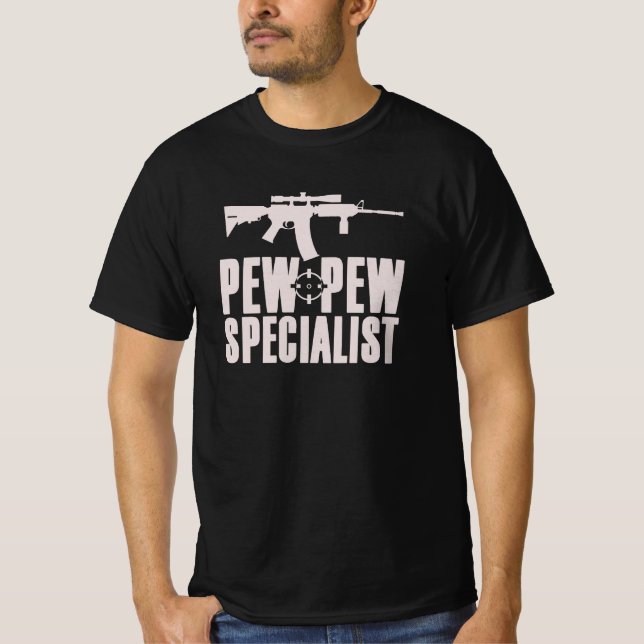 T-shirt Pew Pew Specialist Airsoft/Paintball (Devant)